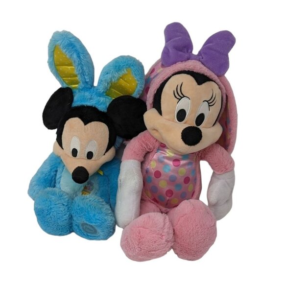 Disney Blue Easter Mickey Mouse Marshmallow Plush Stuffed Animal Soft Toy 18" - Picture 7 of 7